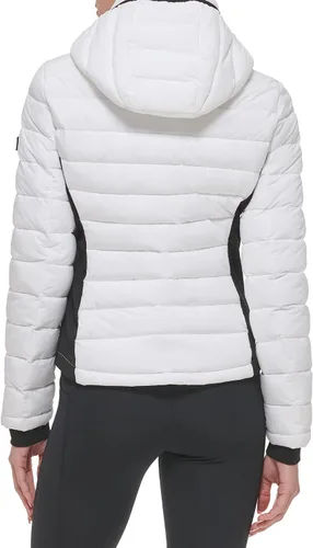Vista 3 de Calvin Klein Chaqueta de paneles laterales ligera y casual para mujer resistente al agua