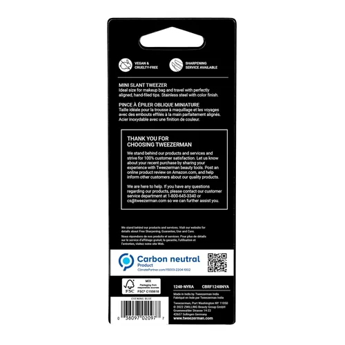 Vista 8 de Tweezerman Mini pinzas inclinadas exclusivas de noche azul