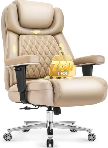 Vista 9 de Silla de oficina grande y alta, silla de oficina ancha de capacidad de 650 libras para personas pesadas, silla de oficina ergonómica de respaldo