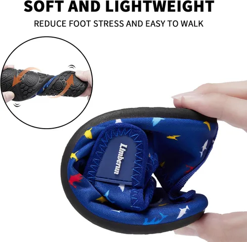 Vista 5 de Limberun Zapatos de agua para niños y niñas, zapatos deportivos acuáticos de secado rápido, ligeros, para piscina, playa, antideslizantes