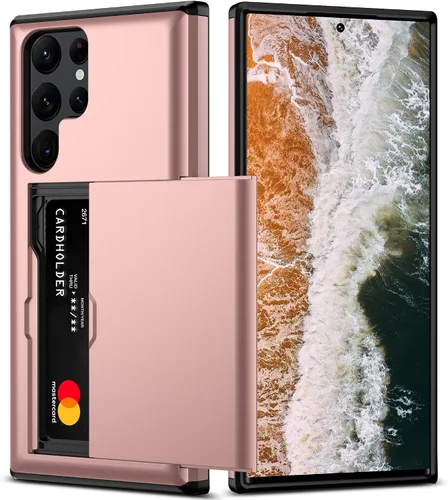 Vista 15 de Nvollnoe Funda para Samsung S23 con tarjetero 5G de 6.1 pulgadas, delgada, de doble capa, resistente, protector para Galaxy S23, funda con ranura