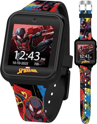 Vista 12 de Marvel Spider-Man - Reloj inteligente para niños, reloj interactivo con pantalla táctil con 10 caras de reloj personalizables, cámara integrada