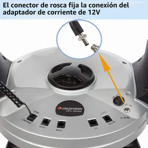 Vista 2 de VHBW Adaptador de corriente 12V 5A para telescopios Celestron, enchufe