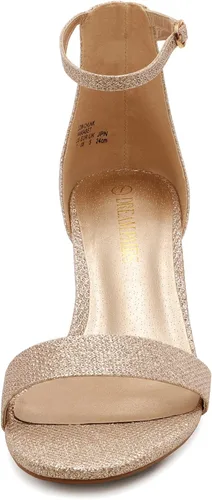 Vista 4 de DREAM PAIRS - Sandalias de tacón ancho y bajo para mujer