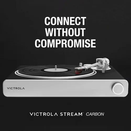 Vista 8 de Victrola Stream Carbon - Tocadiscos de 2 velocidades con transmisión Wi-Fi con Bluetooth, funciona con Sonos, transmisión Wi-Fi UPnP, relé listo