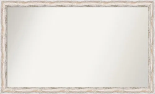 Vista 395 de Amanti Art Espejo personalizado, espejo de baño estrecho Alexandria White Wash, espejo de pared o espejo de tocador de baño sobre el fregadero