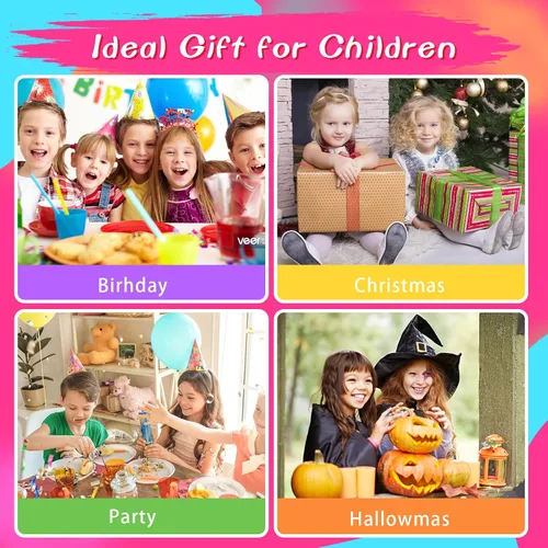 Vista 5 de wakaniya Kit de esmalte de uñas para niños, no tóxico, secado rápido, despegable, mini esmalte de uñas para niños pequeños con calcomanías de gemas
