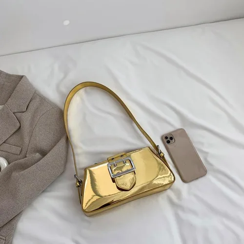 Vista 6 de Monederos metálicos para mujer, bolso de noche, bolso plateado, Y2K, brillante hobo cruzado, bolso de hombro, bolso de mano