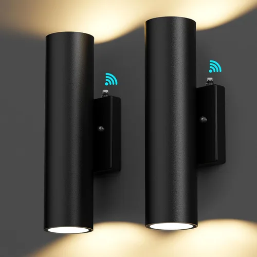 Vista 8 de GoBright Luces de pared al aire libre, cilindro integrado 12W LED arriba