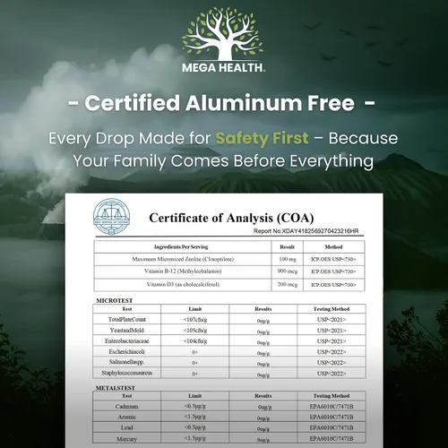 Vista 2 de The One Healer Zeolite Detox para niños y adultos, gotas de zeolita pura con metilo B12 y vitamina D3 para desintoxicación de metales pesados
