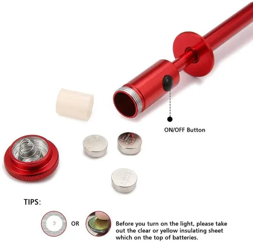 Vista 4 de Herramienta de recogida de garras con luz LED magnética brillante, herramienta de recogida magnética de 24.4 pulgadas de largo, herramienta