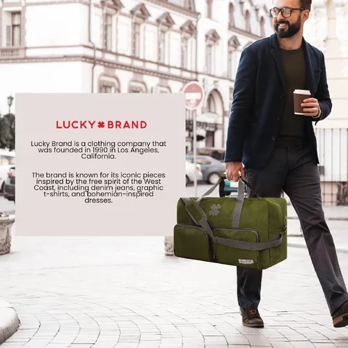 Vista 6 de Lucky Travel - Bolsa de lona de 65 L, bolsa de gimnasio y bolsa de lona para hombres, bolsa plegable para mujeres y hombres con correa de hombro