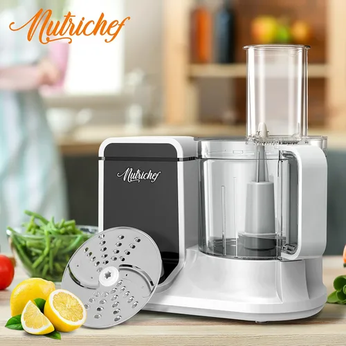 Vista 6 de NutriChef Disco de corte y trituración para procesador de alimentos, acero inoxidable, compatible con NCFP8, desmontable y extraíble, apto