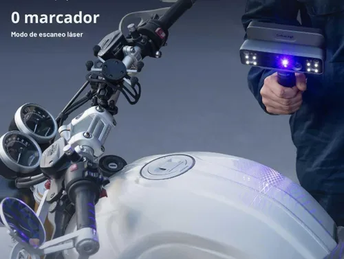 Vista 3 de EinScan Rigil - Escáner inalámbrico 3D con tocadiscos, láser híbrido e