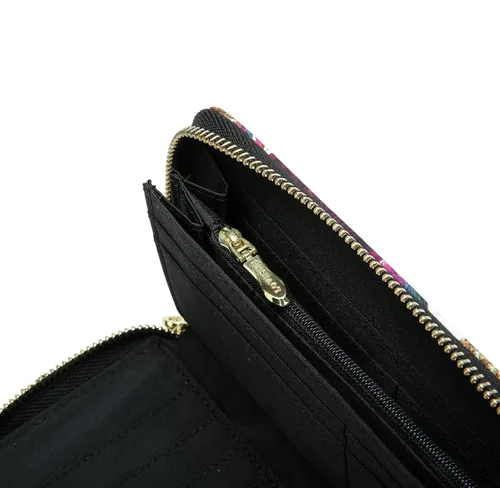 Vista 161 de Cartera de mano para mujer, estilo bohemio, con RFID, elegante, espaciosa con correa para viajes, capacidad para tarjetas, teléfono, dinero