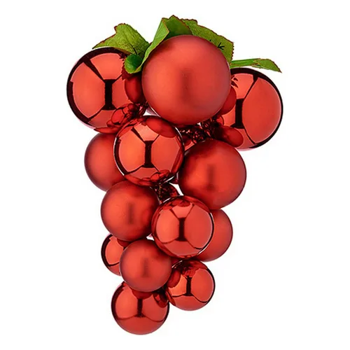 Vista 2 de Bola de Navidad Krist+ Rojo Plástico Uvas Pequeño