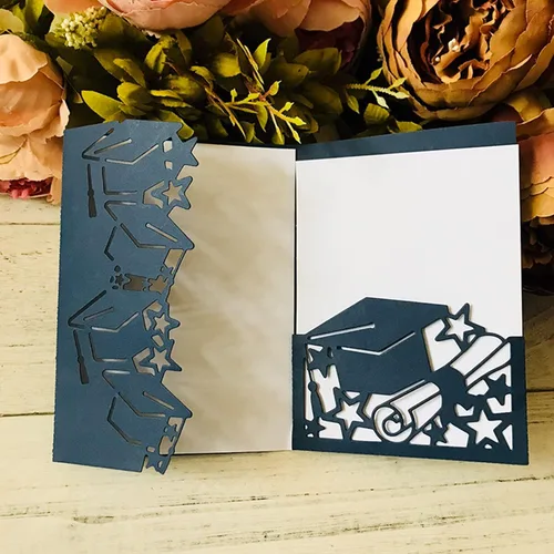 Vista 5 de Troqueles de metal para sombrero de graduación, troqueles de corte para hacer tarjetas, troqueles en relieve para álbumes de recortes, decoración