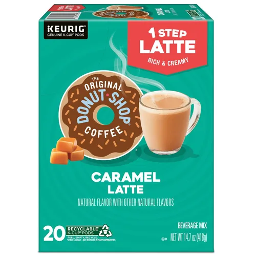 Vista 7 de The Original Donut Shop - Cápsulas de Caramel Latte para Single-Serve Keurig K-Cup, café saborizado, 20