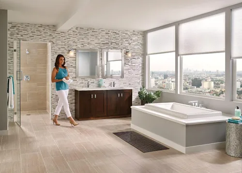 Vista 10 de Moen Rizon 6900 - Grifo de baño moderno cromado con una manija con montaje de drenaje, 6900