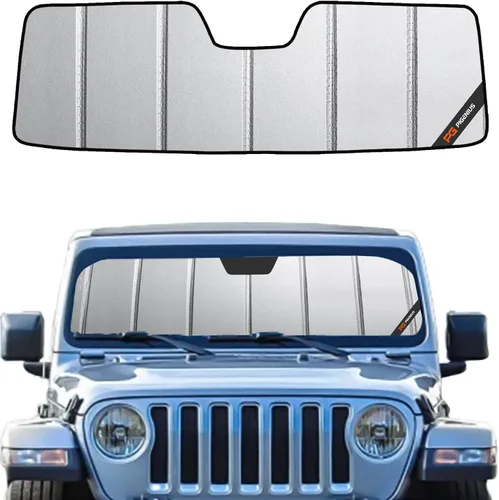 Vista 14 de Pigenius Parasol para Parabrisas para Jeep Wrangler 1997-2006 Sombrilla para Ventana Delantera - Salvaguarda