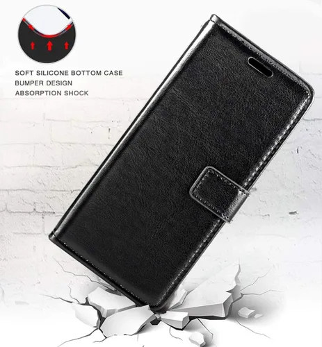 Vista 4 de Funda de piel sintética para teléfono compatible con Doogee S98 Pro, funda magnética con ranuras para tarjetas, protección completa y función