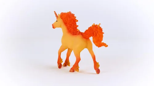 Vista 5 de Schleich Bayala - Elementa - Juguete de semental de unicornio de fuego - Bonitos juguetes de caballo de fantasía para niñas y niños - Figuras