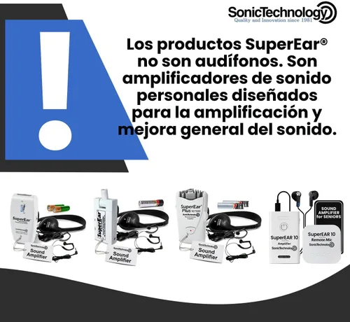 Vista 2 de SuperEar Modelo SE7500 para Personas Mayores - Amplificadores Auditivos para Personas Mayores y Adultos Mayores, Amplificador de Sonido Personal