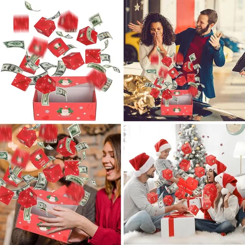 Vista 3 de DYFCNP Caja de regalo sorpresa para dinero, caja de regalo sorpresa explosión, cajas de regalo sorpresa de Navidad de 2024 recién llegadas, caja