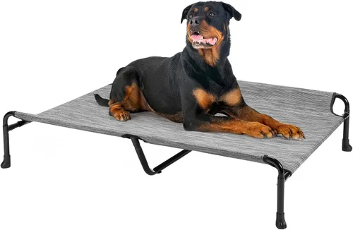 Vista 10 de Veehoo Cama elevada para perros, catres elevados para perros grandes, cama impermeable para perros al aire libre, hamaca para mascotas
