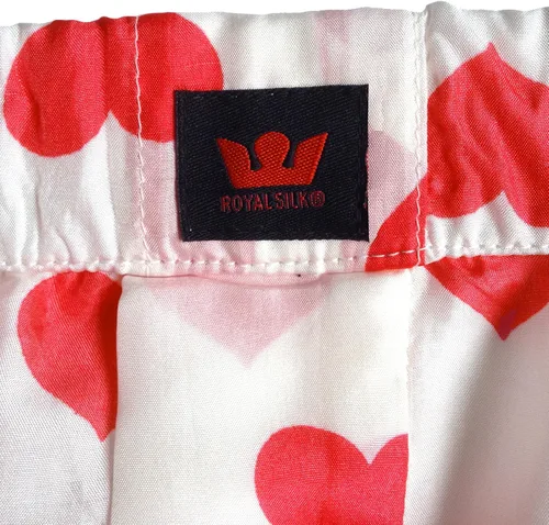 Vista 6 de Royal Silk White Silk Heart Boxers 2.0 Love You Valentine Special - Men's - 100% Silk