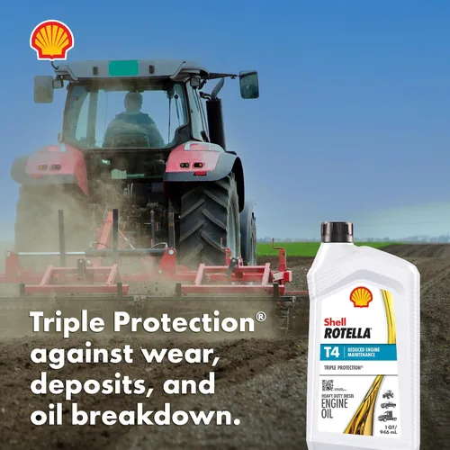 Vista 6 de Shell Rotella T4 Triple Protection 15W-40 Aceite de motor, 1 cuarto de galón (paquete de 6)