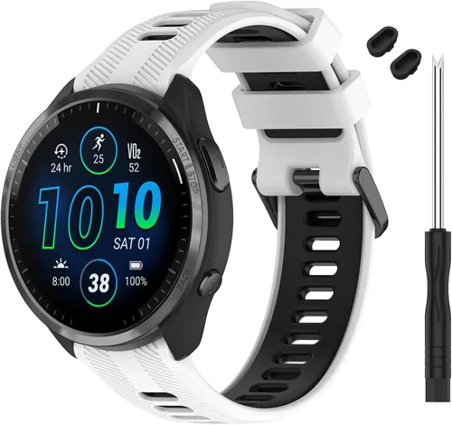Vista 15 de Correa compatible con reloj Garmin Forerunner 965 – Correa de repuesto de silicona suave para reloj inteligente 965 para mujeres y hombres