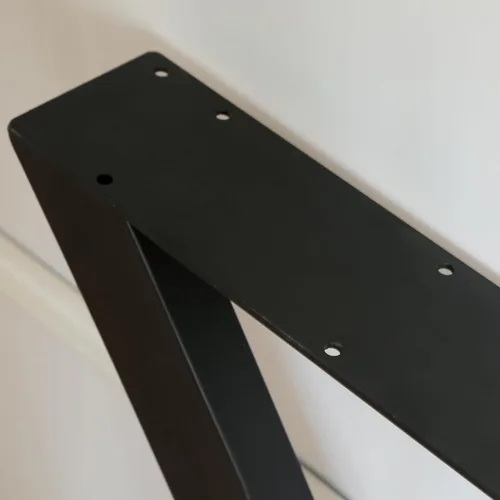 Vista 8 de Patas triangulares de metal de 28 pulgadas, base de escritorio resistente para bricolaje Heavy-duty Carbon Steel, Matte Black Finish
