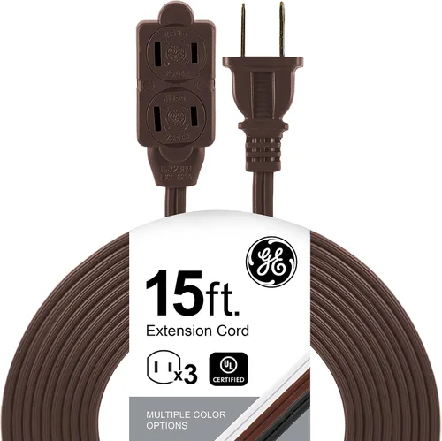 Vista 13 de GE - Cable de extensión, tira de alimentación, punta, calibre, tapas de toma de corriente de seguridad de giro a cierre, clasificación