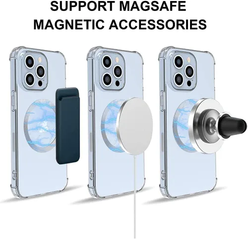 Vista 4 de Kinizuxi Mag Safe Ring 360 - Paquete de 6 calcomanías Mag Safe para imán de seguridad Mag, kit de conversión magnética universal para iPhone