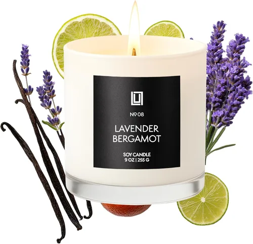 Vista 48 de Lulu Candles After Dark - Teca Caoba Vela Perfumada de Soja de Lujo en Frasco Vertida a Mano en los EE.UU. Altamente Perfumada y Duradera