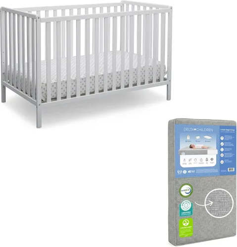 Vista 20 de Delta Children Heartland Cuna Convertible 4 en 1 - Certificado Greenguard Gold, Gris