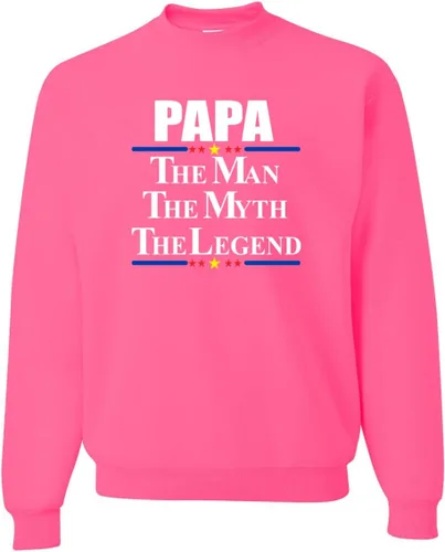 Vista 15 de Wild Bobby Papa The Man Myth Legend Funny Gift Idea Father's Day Unisex Crewneck Sweatshirt Negro
