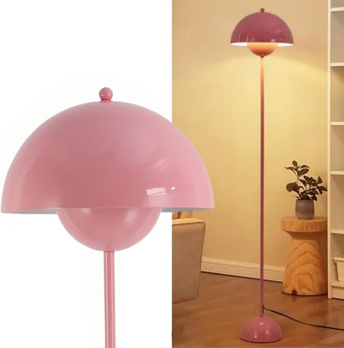 Vista 22 de COSYLUX Lámpara de pie moderna para sala de estar, lámpara de pie alta industrial para dormitorio, pantalla de metal que refleja la luz, lámpara