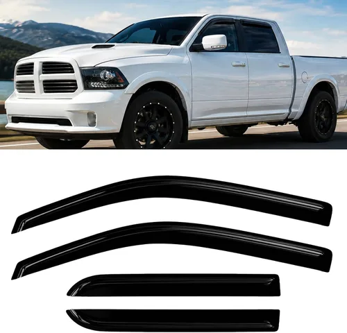 Vista 43 de Protectores de lluvia de ventana para Ford F150 SuperCab 2004-2014 2 piezas deflector de ventana para 09-14 F-150 con 2 puertas delanteras