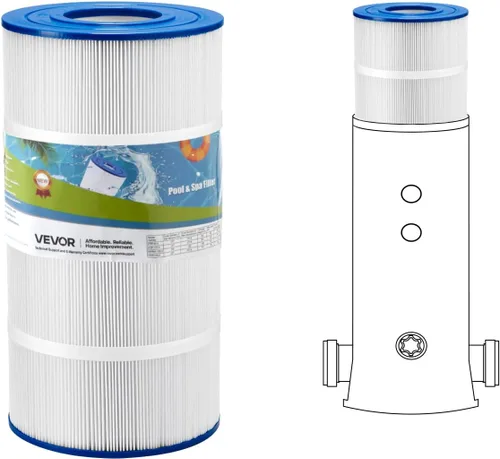 Vista 14 de VEVOR Depósito de filtro de piscina Pro 2026 y elemento para piscinas sobre el suelo y enterradas, sistema limpiador grande de 520-525 pies