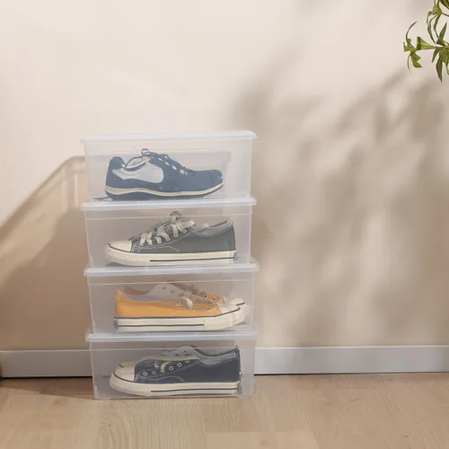 Vista 7 de Caja de almacenamiento con pestillo de 6 cuartos de galón, contenedores de almacenamiento transparentes de plástico con tapas apilables