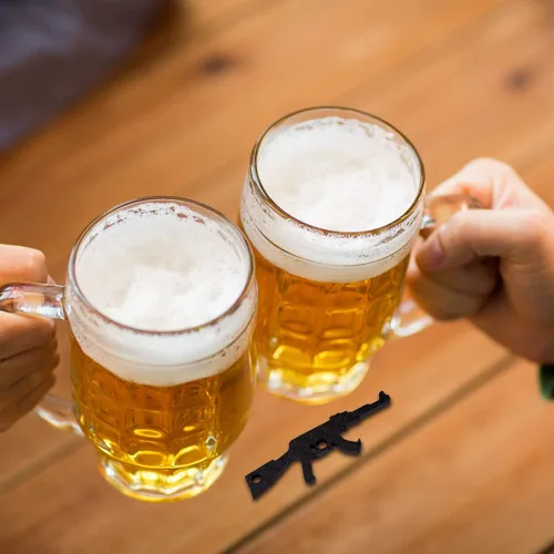 Vista 7 de Abrebotellas de fibra de carbono con llavero de metal, paquete de 2, llavero ultraligero para campañas al aire libre, bar, restaurante, abrelatas