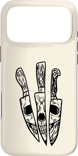 Vista 22 de Skull Reflected on Kitchen Knives Retro Chefs Cooks Gift Case for iPhone 17