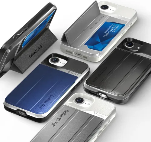 Vista 34 de VENA vCommute - Funda tipo cartera para iPhone 15, [protección contra caídas de grado militar] Funda de cuero con ranura para tarjetas con soporte