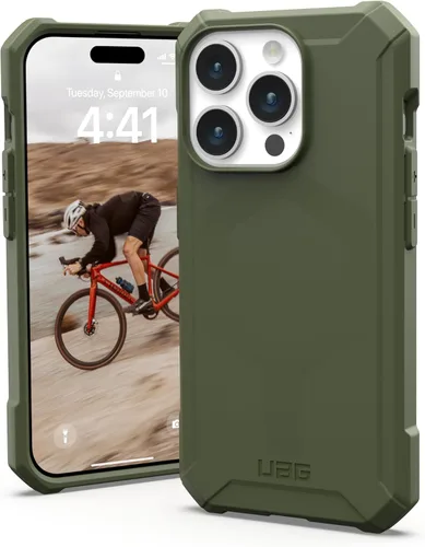 Vista 10 de URBAN ARMOR GEAR UAG - Funda compatible con iPhone 15 Pro de 6.1 pulgadas, Essential Armor negro, imán integrado compatible con carga MagSafe, funda