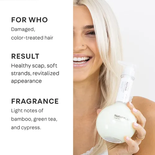 Vista 2 de NatureLab.TOKYO Acondicionador reparador perfecto, acondicionador ligero para cabello dañado y teñido - Penetra las raíces y revitaliza y restaura