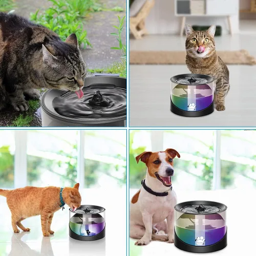 Vista 6 de Kastty Fuente de agua para gatos, fuente de agua para gatos en interiores, dispensador de agua para gatos de 2.2 L/74 onzas, súper silenciosa, bomba