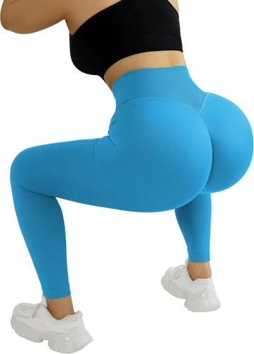 Vista 4 de MOOSLOVER - Leggings de entrenamiento levanta glúteos sin costuras, de cintura alta para mujer. Pantalones para yoga ajustados de compresión