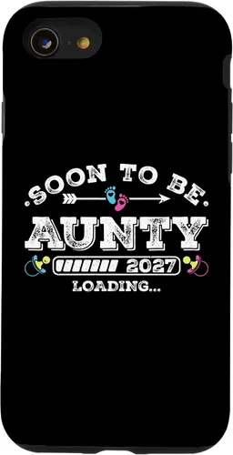 Vista 18 de Soon to Be Aunty 2027 Loading for Pregnancy Announcement Case for iPhone 17